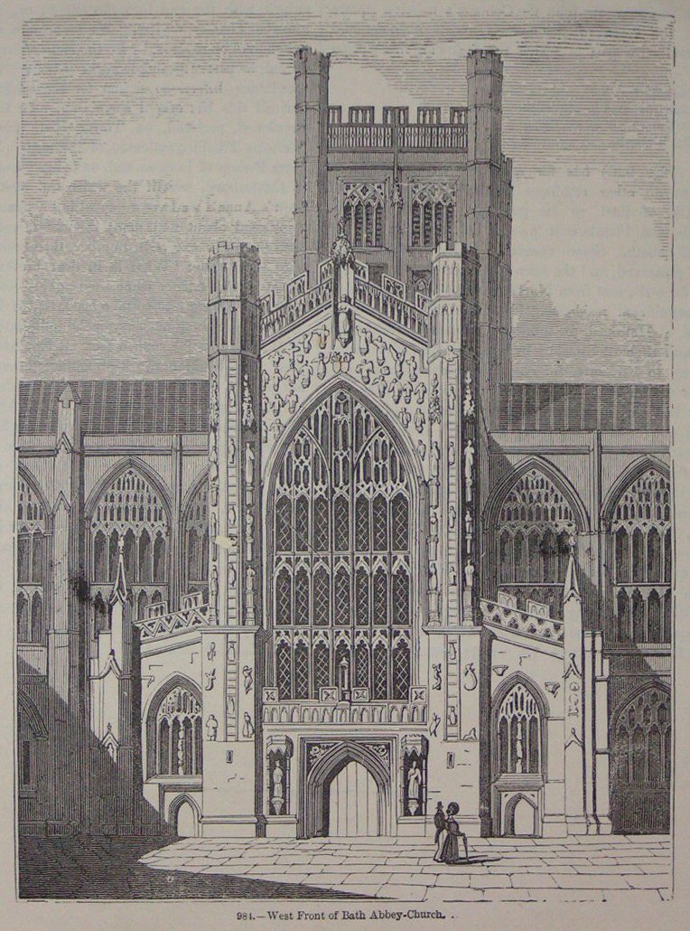 Wood - 984. - West Front of Bath Abbey-Church